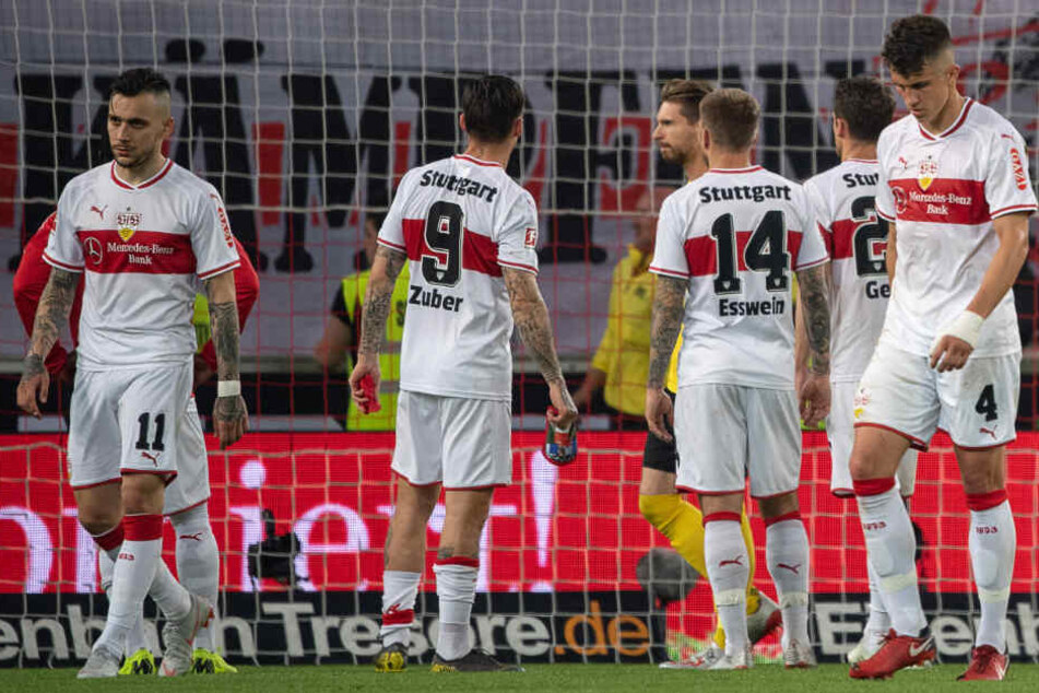 VfB-Spieler nach der Partie gegen Union Berlin am Donnerstag. Gute Stimmung sieht anders aus.