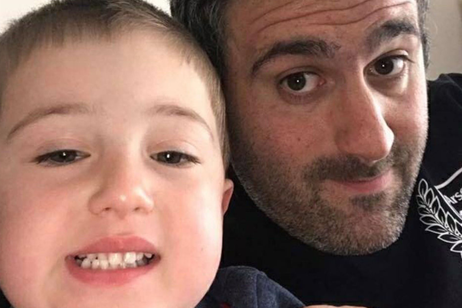Simon Harris und sein Sohn Luke.
