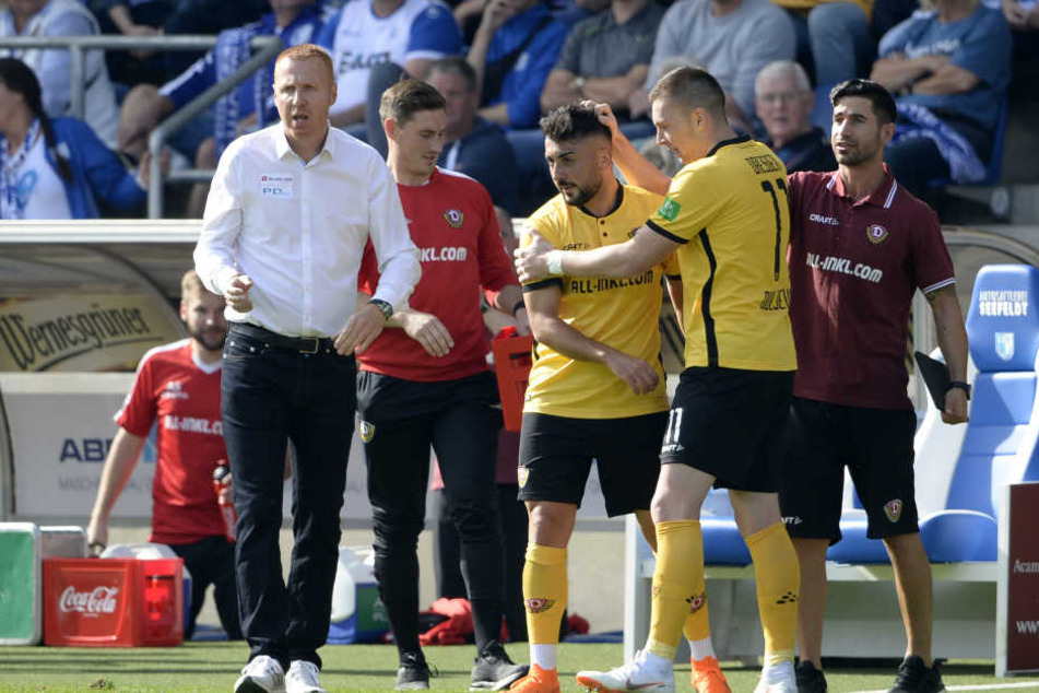 Jubel bei Dynamo: Aias Aosman hat zum 2:0 getroffen.