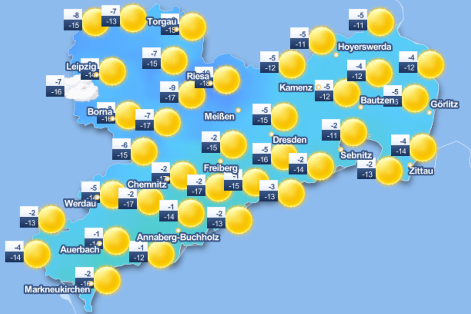 Spätestens am Sonntag soll es laut Deutschem Wetterdienst in ganz Sachsen sonnig werden. Und auch die Temperaturen steigen wieder etwas.