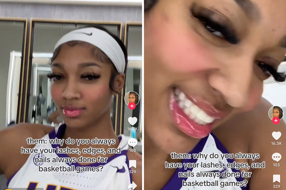 Angel Reese responded to critics of her glamorous gameday look with a viral TikTok.