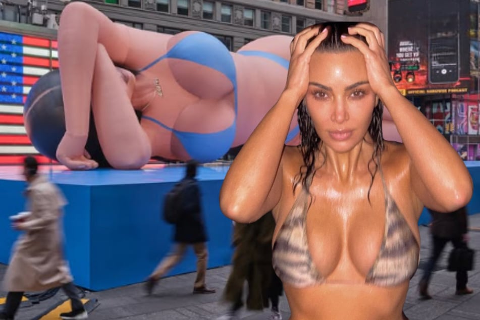 Kim Kardashian heats up Times Square with shocking SKIMS stunt