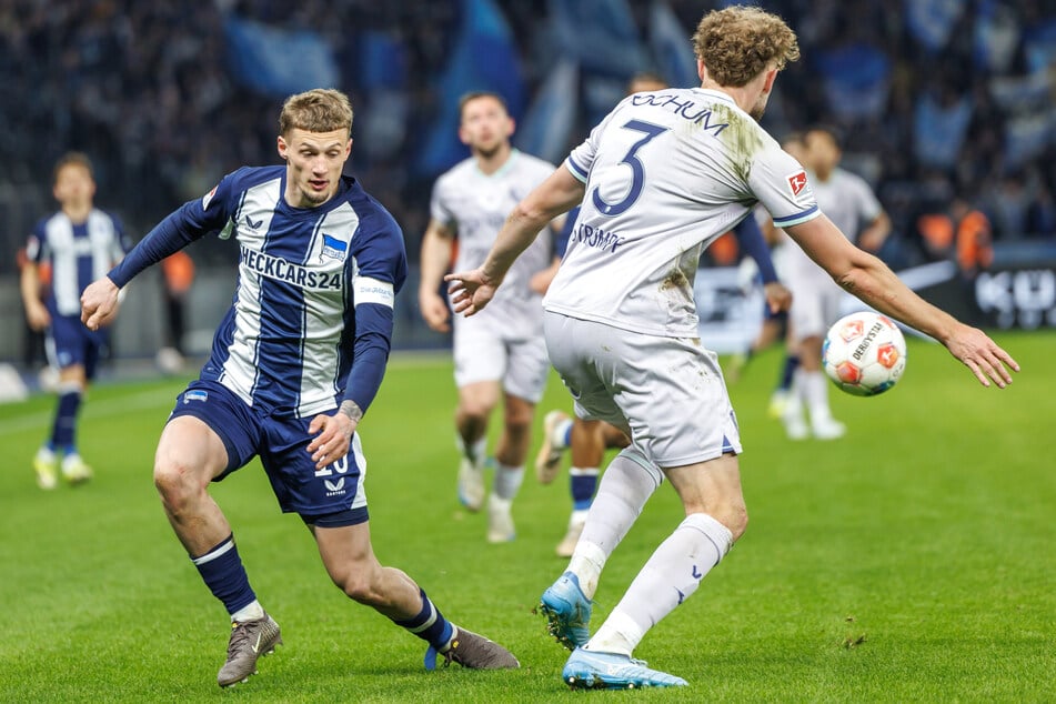 Hertha-Spielmacher Michaël Cuisance (26, l.) fehlt gelbgesperrt.