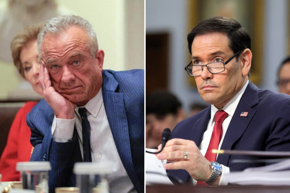 Marco Rubio (r.) revealed that the State Department will take over funding for an international vaccine organization after RFK Jr. cut it.