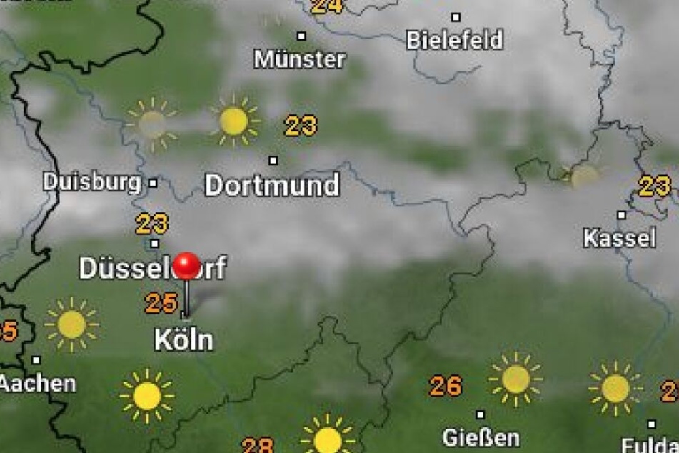 Die Wetterprognose für NRW von "Wetter Online".
