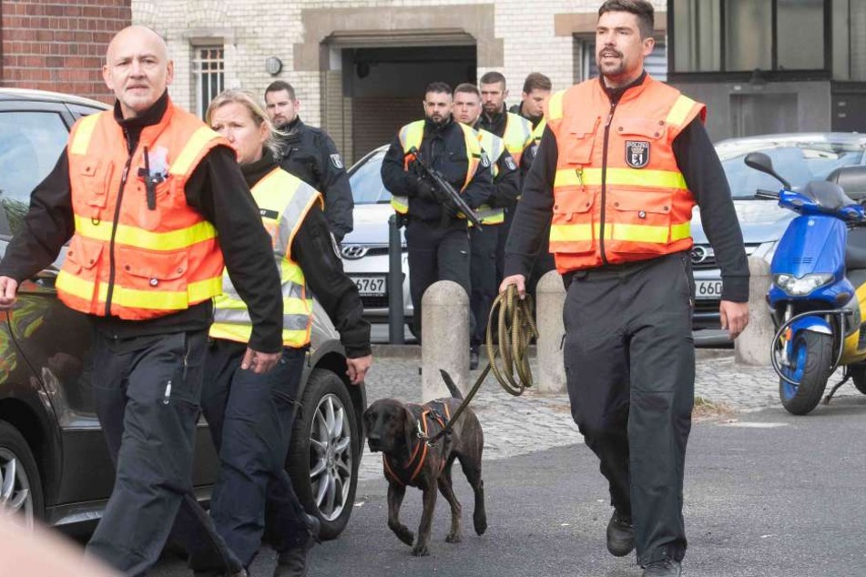 Mit Spürhunden machte sich die Polizei auf die Suche nach den Tätern.
