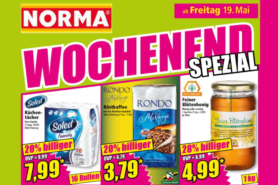 Wochenend-Spezial bei NORMA ab Freitag (19.5.).