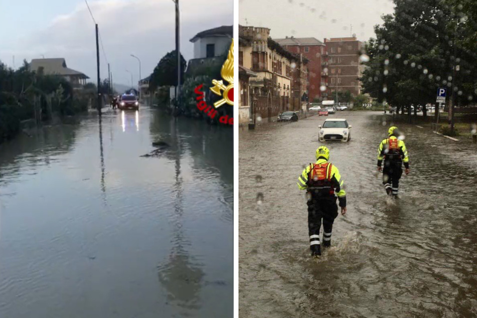 Gewitter mit heftigen Regengüssen haben in Teilen Süditaliens heftige Überschwemmungen ausgelöst.