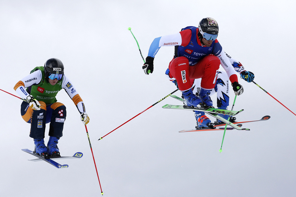 Jonas Lenherr (35, r.) ist seit Jahren in der Skicross-Weltspitze unterwegs.