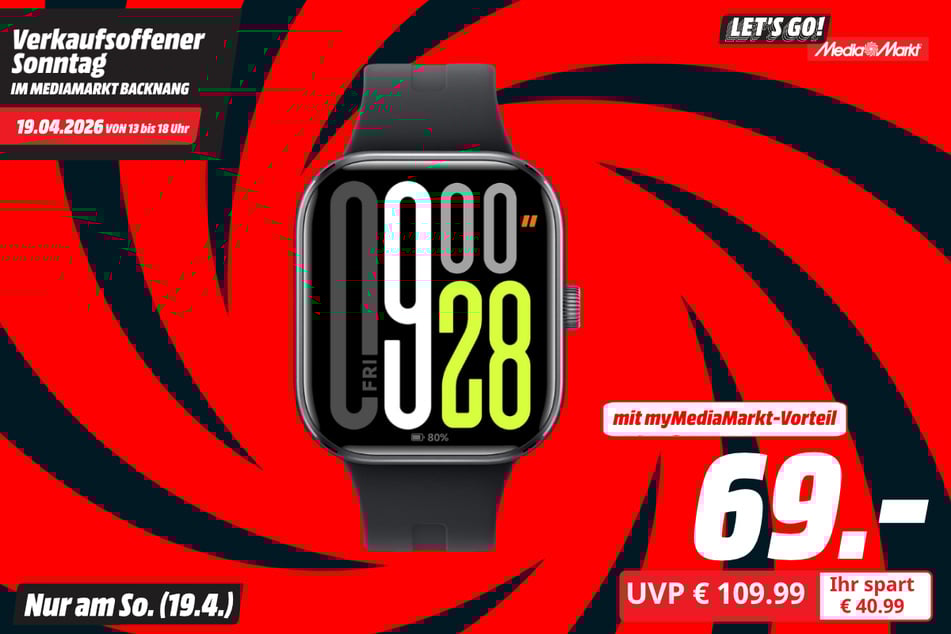 Xiaomi-Smartwatch für 69 statt 109,99 Euro.