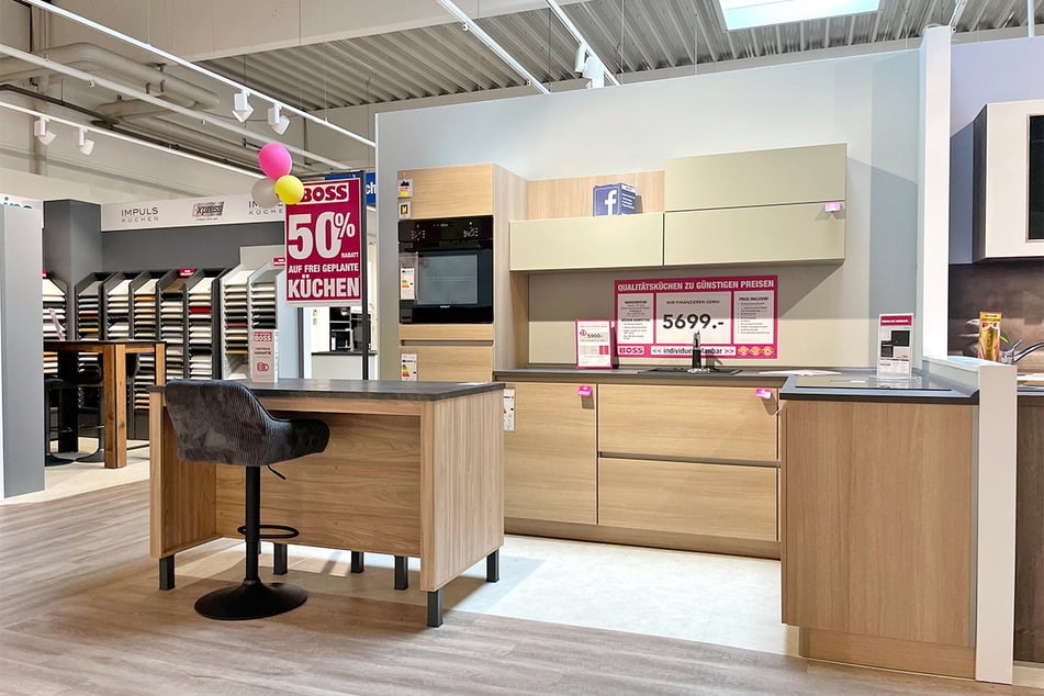 Frei geplante Küchen gibt's bei Möbel Boss in Gera zum halben Preis.
