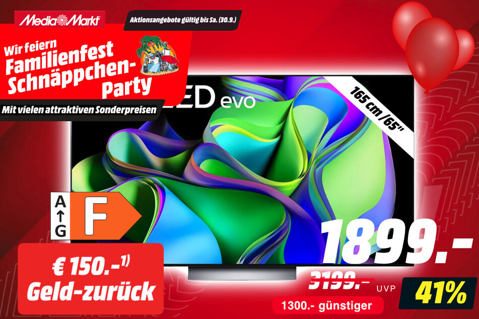 65-Zoll LG-Fernseher für 1.899 statt 3.199 Euro.