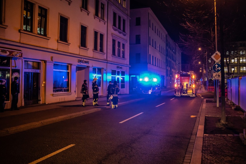 Die Nürnberger Straße im Leipziger Zentrum-Ost musste in der Nacht zum Mittwoch abgesperrt werden.