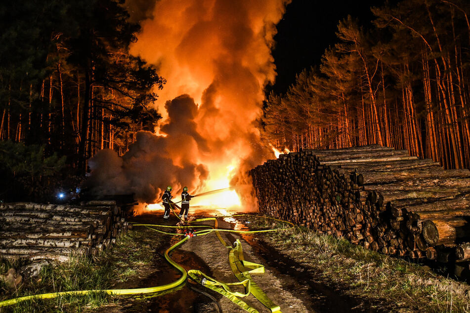 Im brandenburgischen Wandlitz ist in der vergangenen Nacht ein Feuer ausgebrochen.