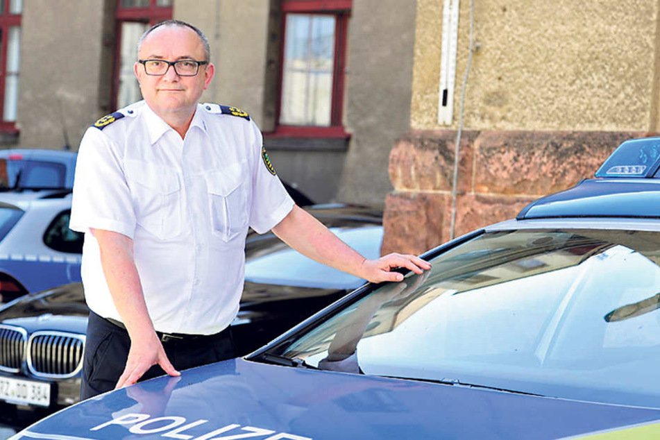 Zwickaus neuer oberster Polizist: Conny Stiehl (59) leitet zum zweiten Mal in
seiner Karriere die Polizeidirektion Zwickau.
