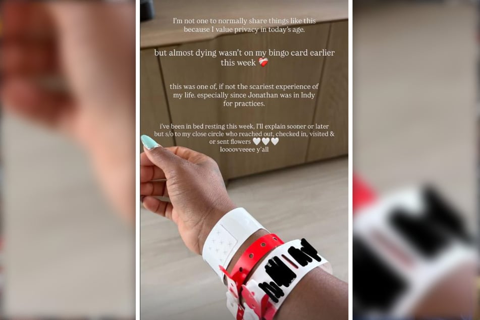 Biles meldete sich aus dem Krankenhaus mit mehreren Fotos bei ihren Fans.