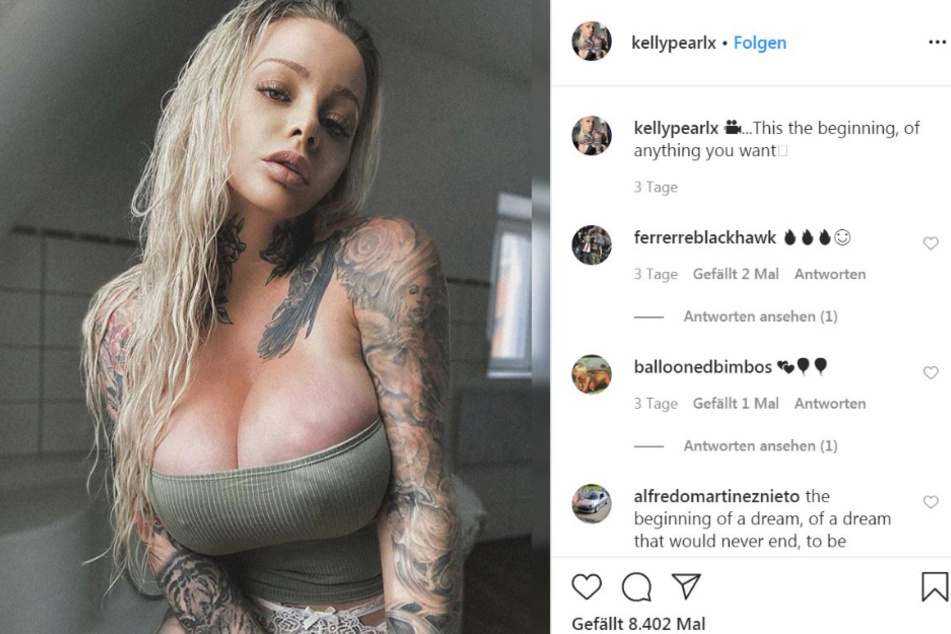 Kelly Pearl (30) gibt sich betont sexy.