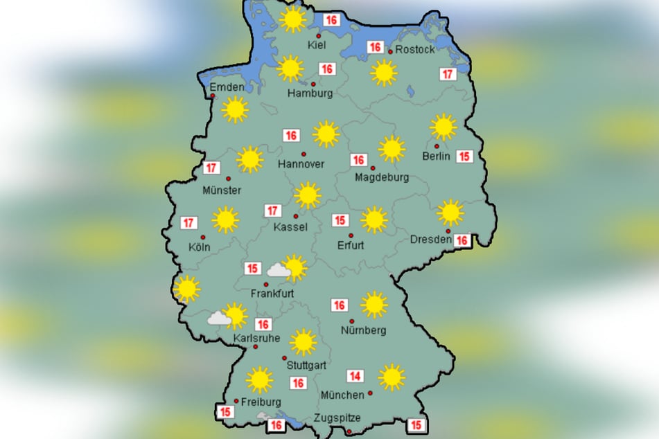 Der Samstag zeigt sich frühlingshaft mit sehr milden Temperaturen.