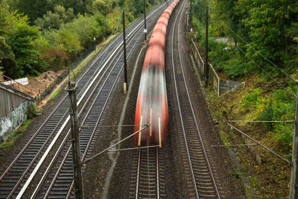 Ein Zug fährt auf einer Bahnstrecke. (Symbolbild)