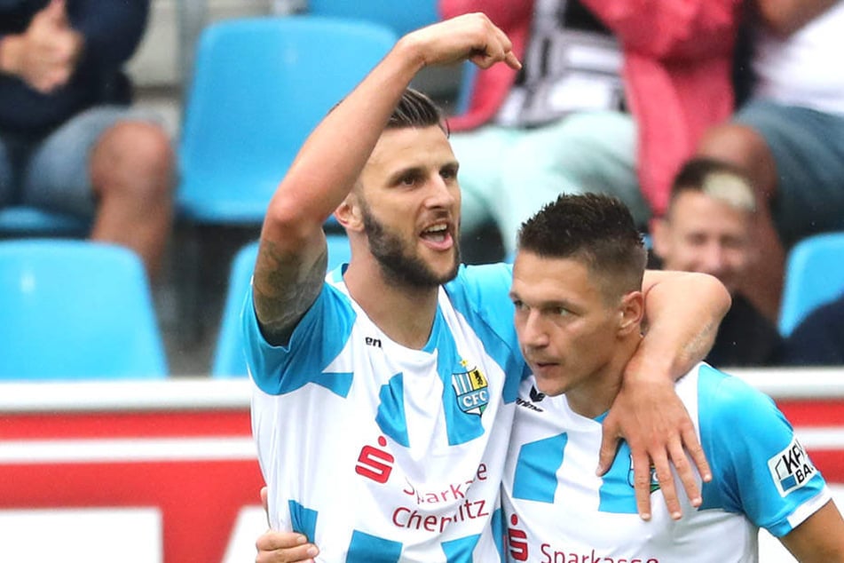 Dejan Bozic und Daniel Frahn (r.) - von 43 CFC-Treffern gehen 26 auf das Konto dieses Torjäger-Duos.
