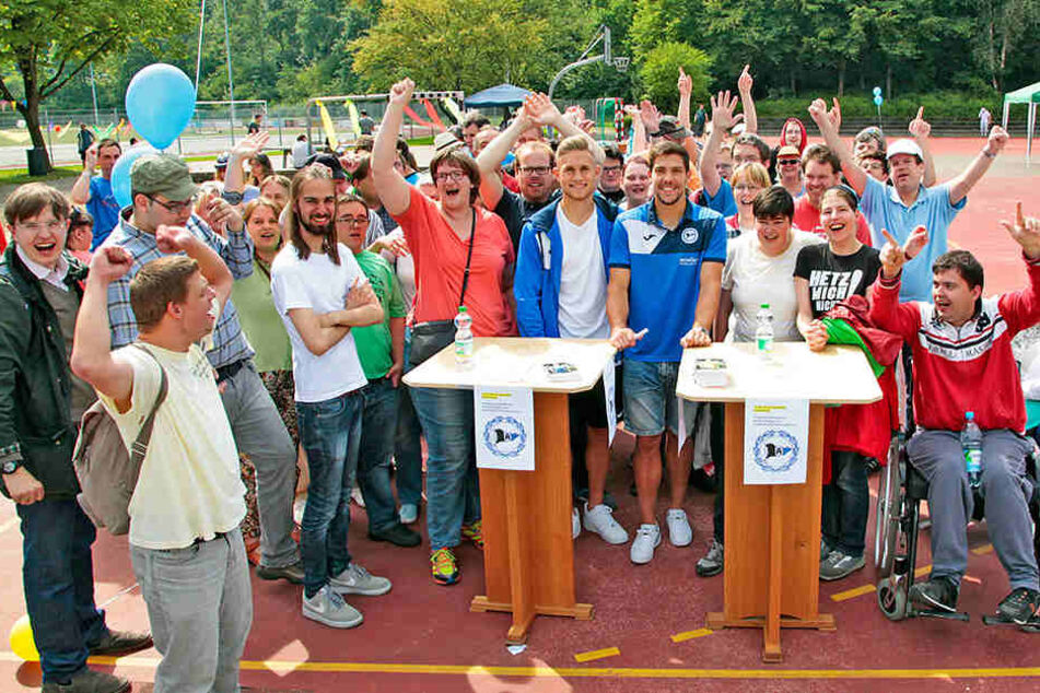 Die beiden Profis standen für viele Fotos parat.