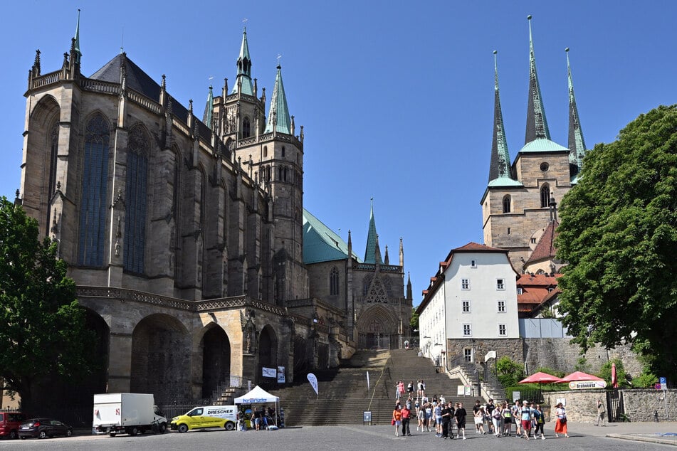 Domplatz in Erfurt: Hier sollen die Krawalle 1975 ihren Anfang genommen haben.