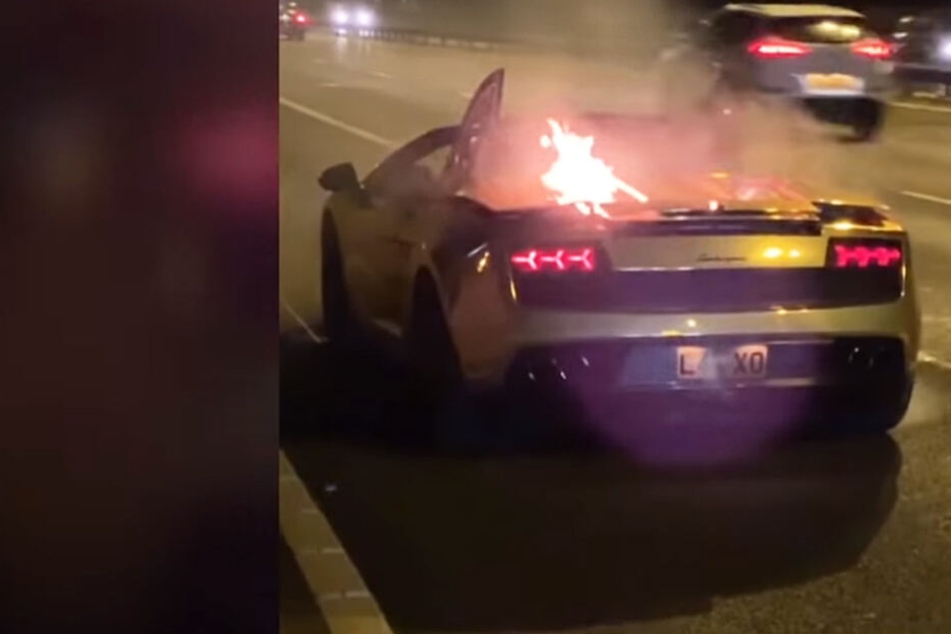 Von dem Luxusschlitten blieb nach dem Feuer nicht viel übrig.