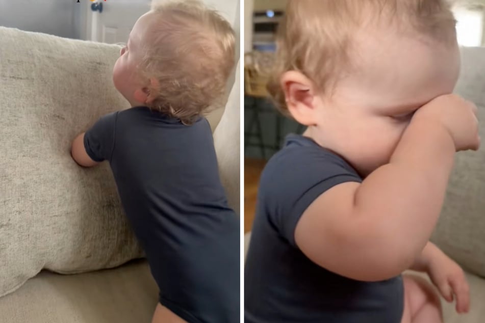 Aller Anfang ist schwer: Baby Everett kämpft sich nach drei Stunden Mittagsschlaf zurück in den Tag.