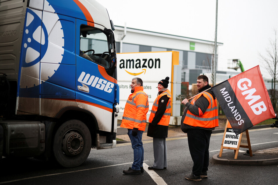 Members of the GMB union at an Amazon fulfillment center in Coventry, UK, voted to walk out on Wednesday for the first time ever.