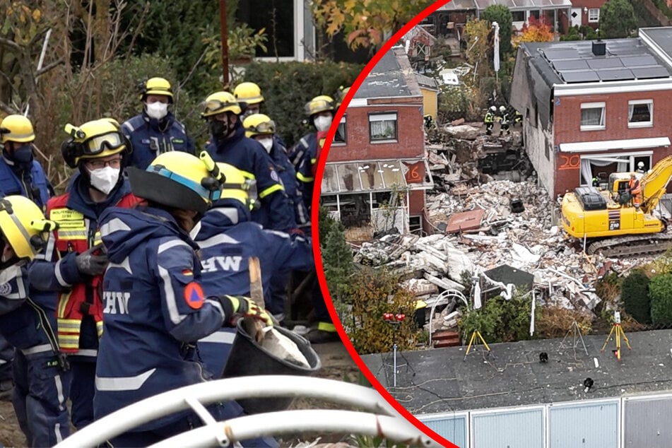 Einsatzkräfte finden Leiche nach Explosion eines Reihenhauses