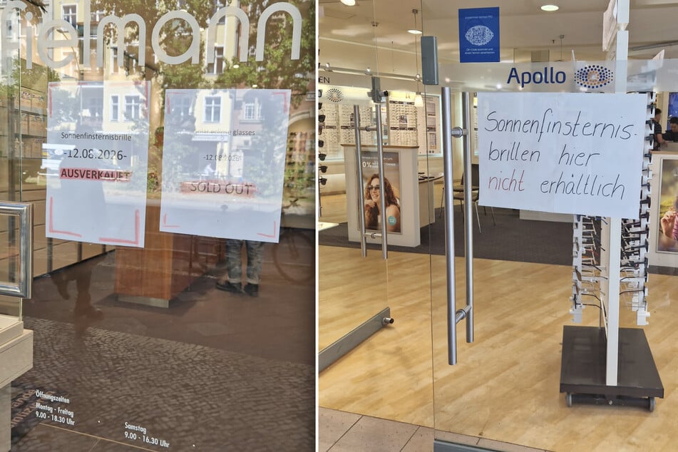 Die Sonnenfinsternisbrillen sind schwer zu bekommen.