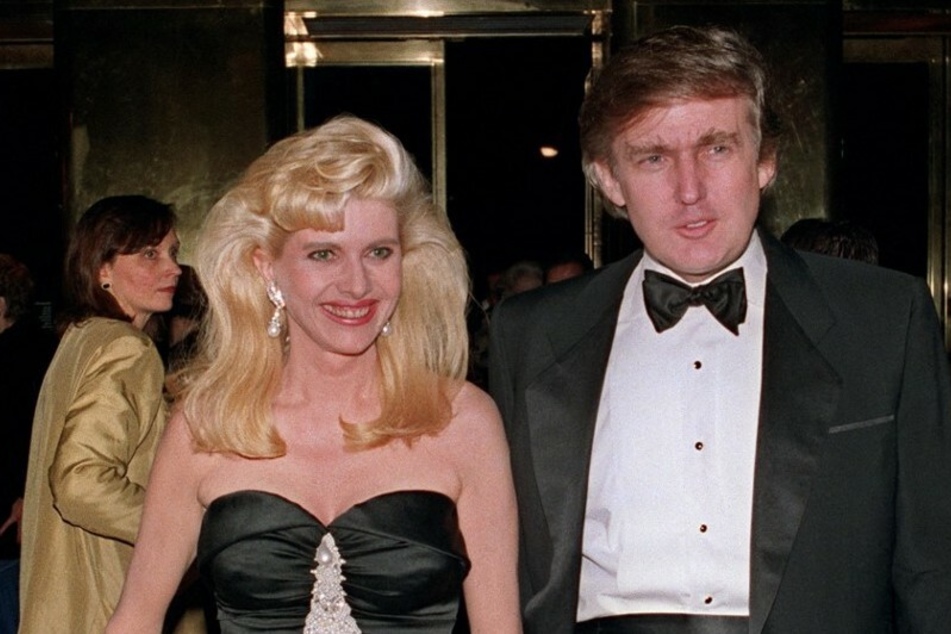Donald Trump (r) was married to Ivana, whom he shares three children with, from 1977 to 1992.
