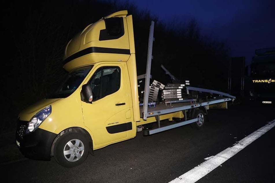 Dieser Transporter hatte seine Ladung verloren.