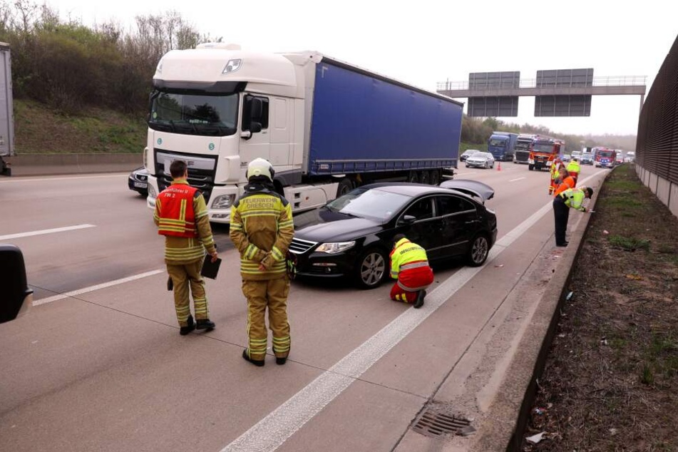 Auf der Autobahn bildete sich ein längerer Stau.