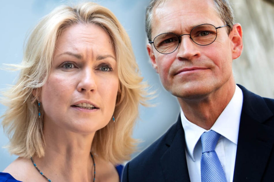 Müller (r.) wünscht Schwesig (l.) eine schnelle Genesung. (Bildmontage)
