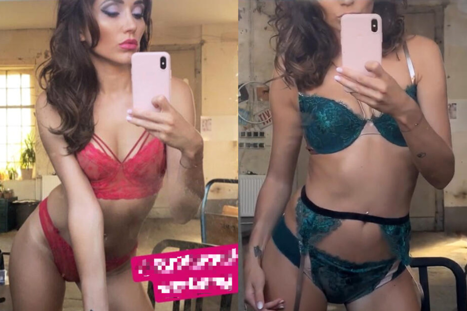 Die Montage zeigt zwei Screenshots aus den Instagram-Storys von Anastasiya Avilova.