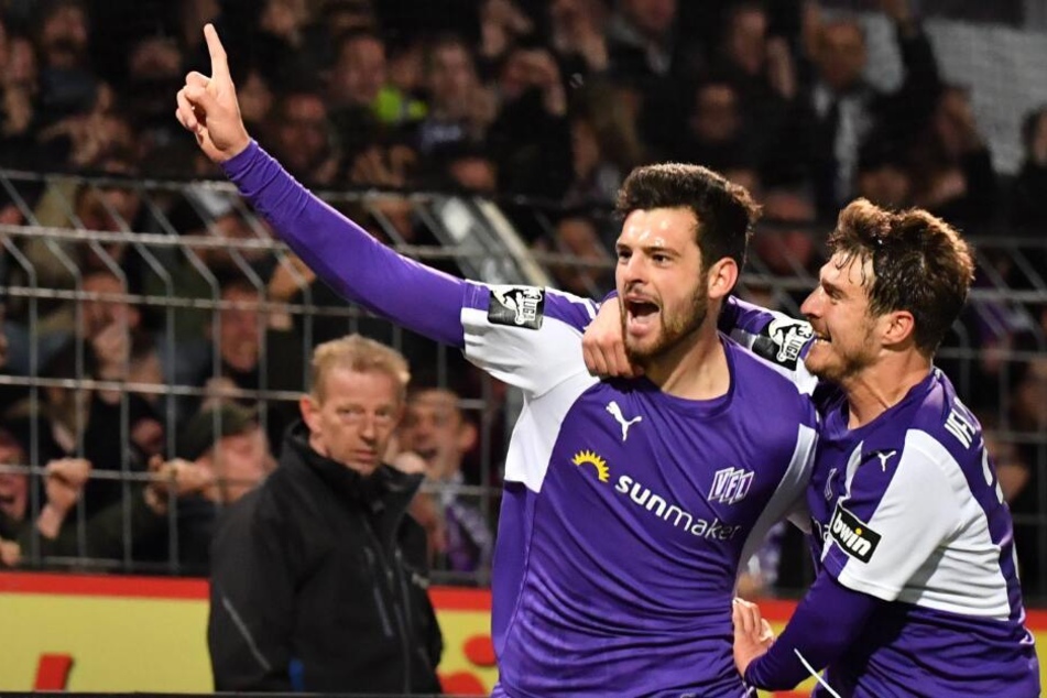 Lediglich zwei Treffer gelangen Stürmer Luca Pfeiffer (l.) in der vergangenen Drittliga-Saison.