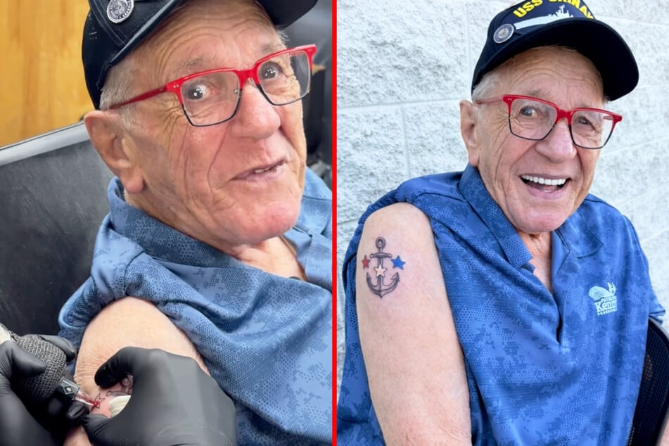 Kenny Jary shared a touching message with his followers after getting his first tattoo at the humble age of 84.
