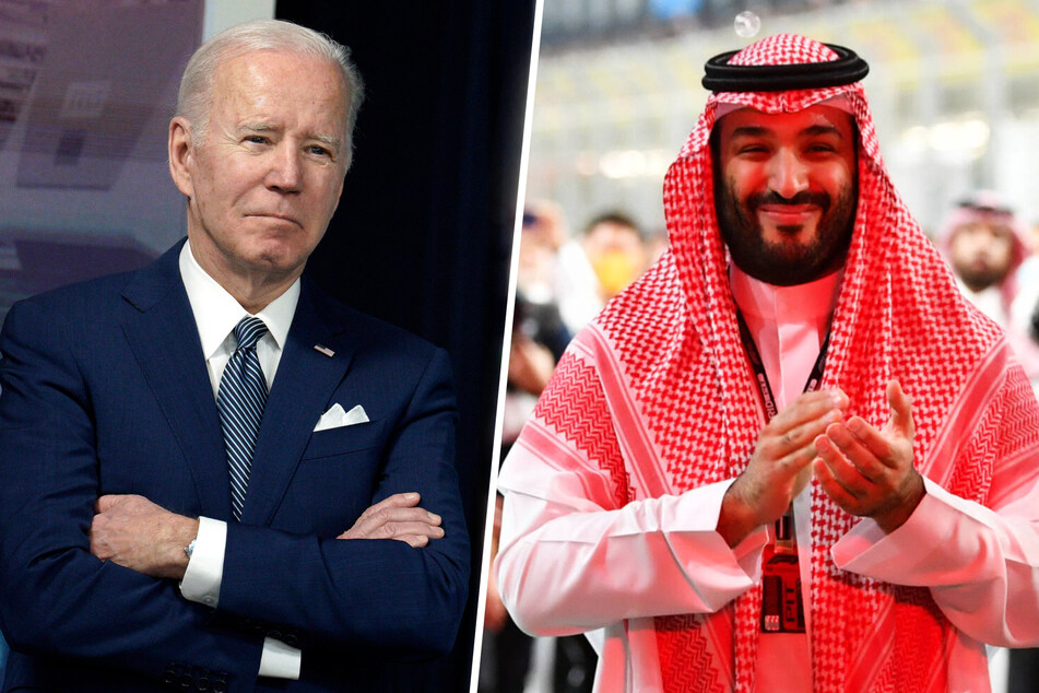 President Joe Biden (l.) is reportedly considering a trip to Saudi Arabia this year to urge Bin Salman's government to produce more oil.