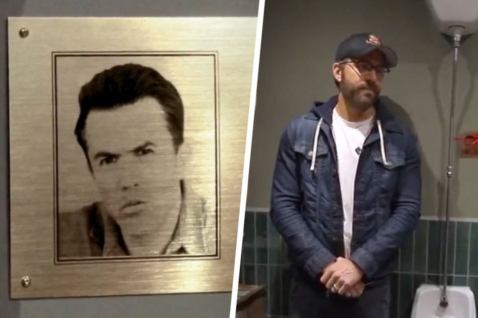 Hollywood-Star Ryan Reynolds überrascht Co-Klubbesitzer mit Klo-Plakette!