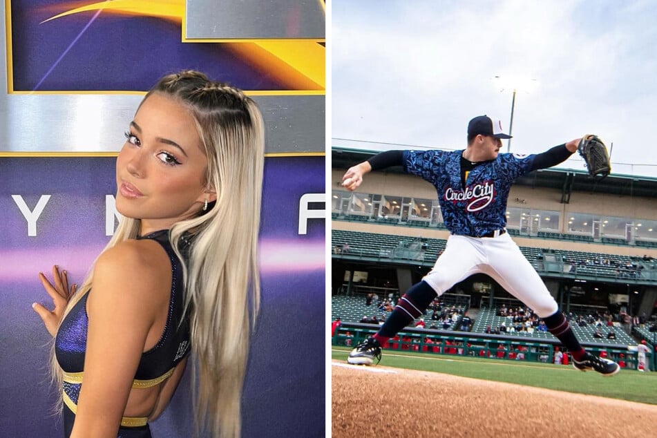 Olivia Dunne (l.) marked her boyfriend Paul Skenes' major league debut with the Pittsburgh Pirates by posting a viral celebratory TikTok.