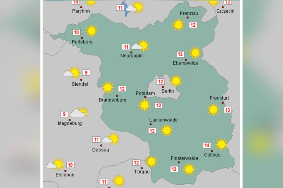 Am Freitag liegen die Temperaturen in Berlin und Brandenburg zwischen 10 und 14 Grad.