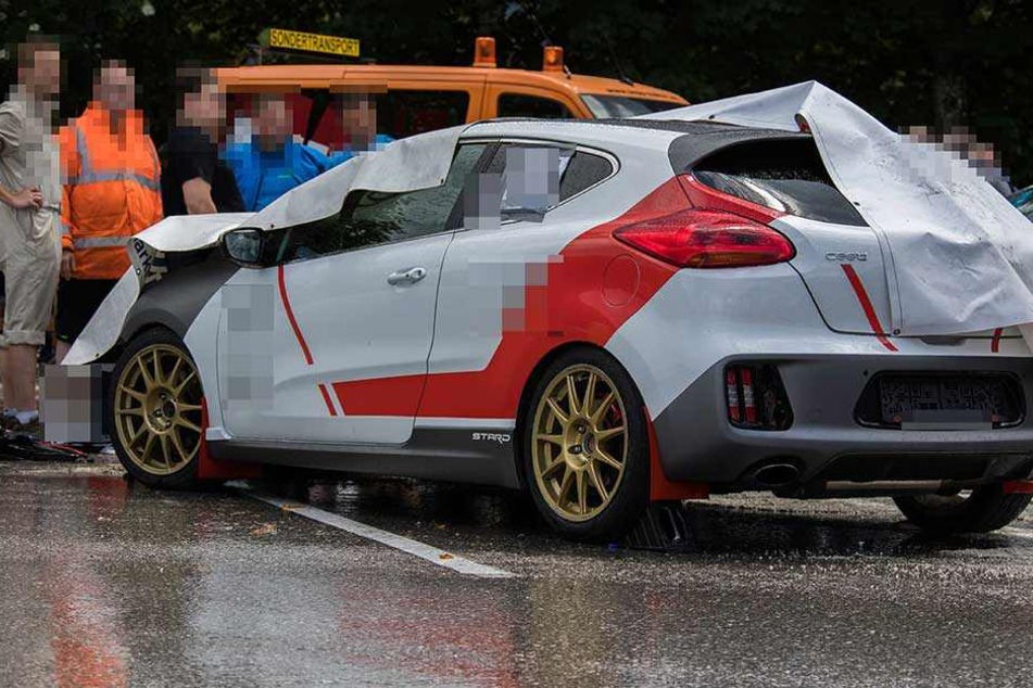 Beim Autoslalom war der Kia in die Menschenmenge gerast.