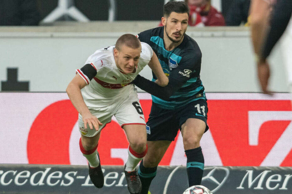Mathew Leckie im Zweikampf mit Andreas Beck.