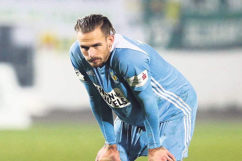 Nach dem 0:1 in
Münster musste
auch der enttäuschte
Maurice Trapp tief durchatmen.