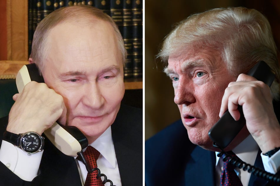 Kremlchef Putin (73, l.) und US-Präsident Trump (79) telefonierten erneut. (Archivbild)