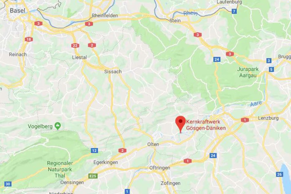 Das schweizerische Atomkraftwerk Gösgen liegt rund 50 Kilometer südöstlich von Basel.