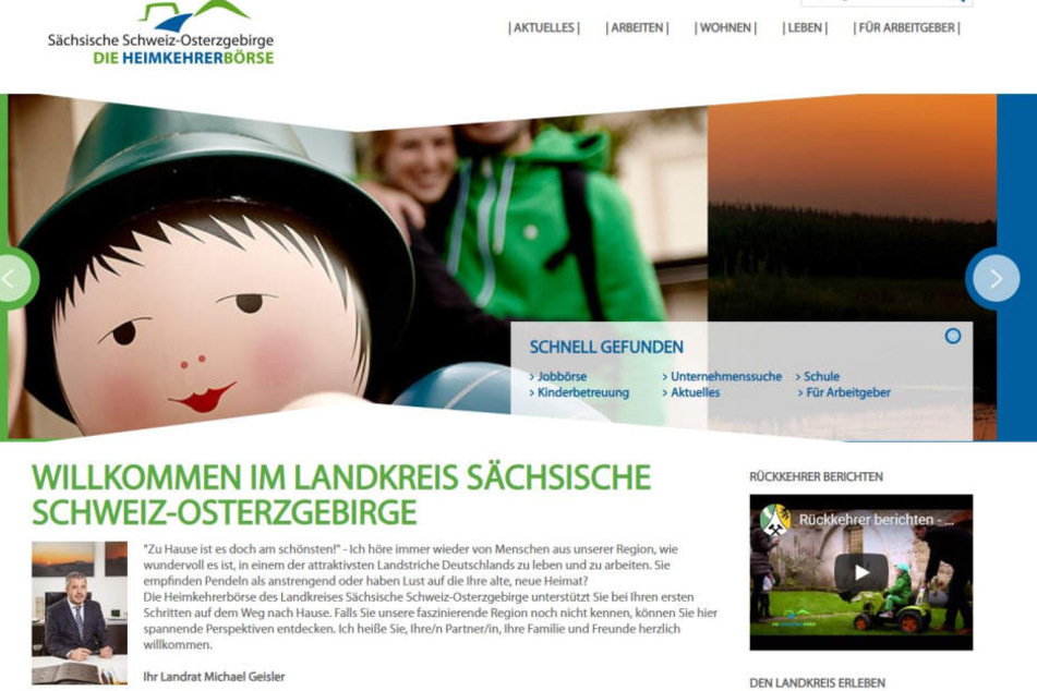 Auch jenseits der Jobbörsen wird um Rückkehrer geworben. Hier die "Heimkehrerbörse" des Landratsamtes Pirna.