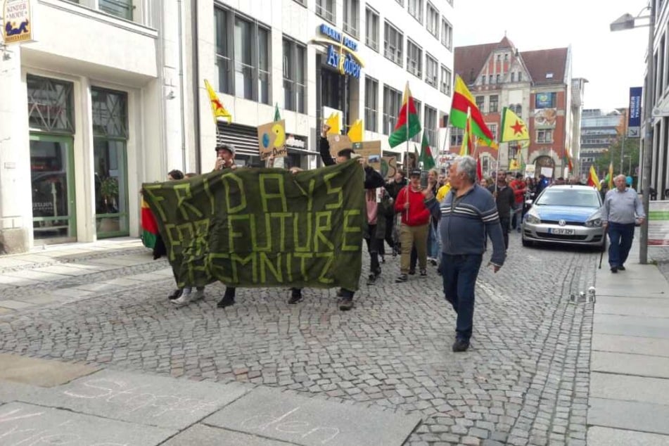Die "Fridays for Future"-Demo in Chemnitz.