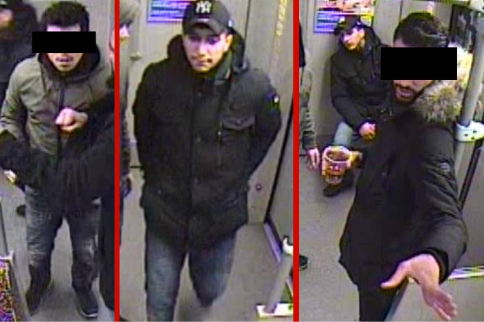 Diese drei Männer, etwa zwischen 19 und 21 Jahren, sollen den Fahrgast angegriffen haben.